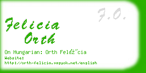 felicia orth business card